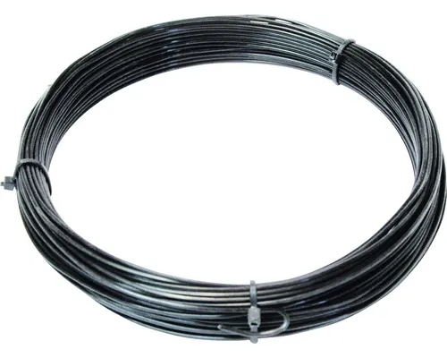 Sârmă din metal plastifiat Pösamo 3,1mm x 25m, negru buc