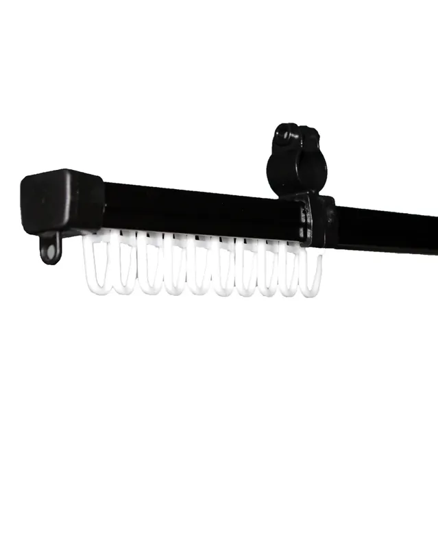Sina perdea tavan U, 2501162312, metal, negru, 230 cm, accesorii incluse buc