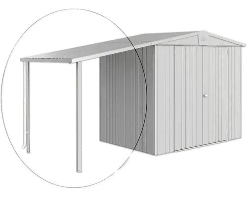 Acoperiș lateral pentru magazie Biohort Europa 2/3/4A metal 150x156 cm argintiu metalizat buc