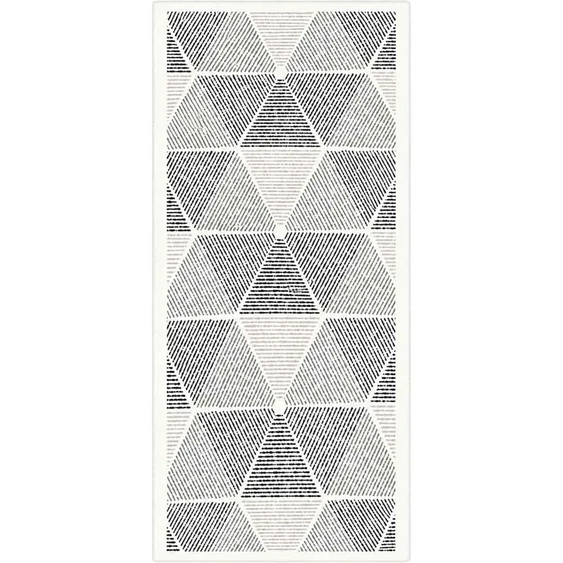 Covor Ecora, dreptunghiular, 80x150 cm, poliester, gri