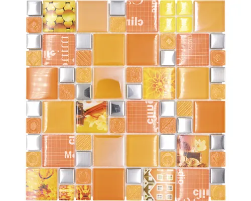 Mozaic XCM MC569 silver orange 29,8x29,8 cm buc
