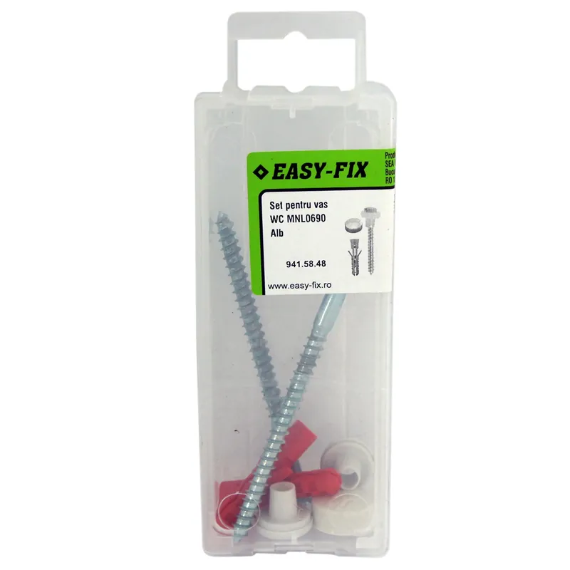 Set montaj vas WC, Easy-Fix MNL0690, alb punga