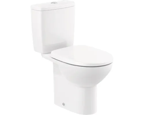 Set vas WC cu rezervor, mecanism și capac Roca Victoria N, rimless, evacuare verticală, alb buc