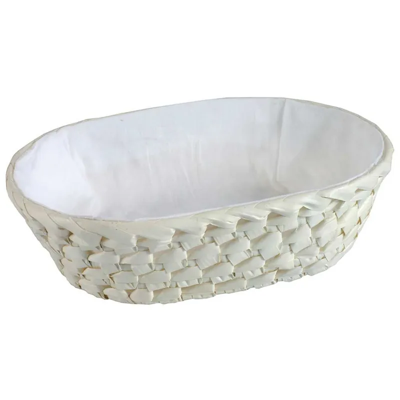 Cos oval cu interior textil 25x18x7cm Palma