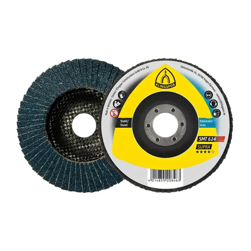 Disc lamelar frontal, pentru metal, Klingspor SMT 624, 125 x 22.23 mm, granulatie 40 buc