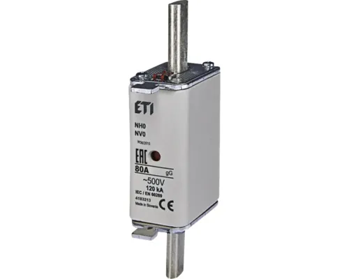 Siguranță fuzibilă de mare putere ETI NV0 80A 500V buc