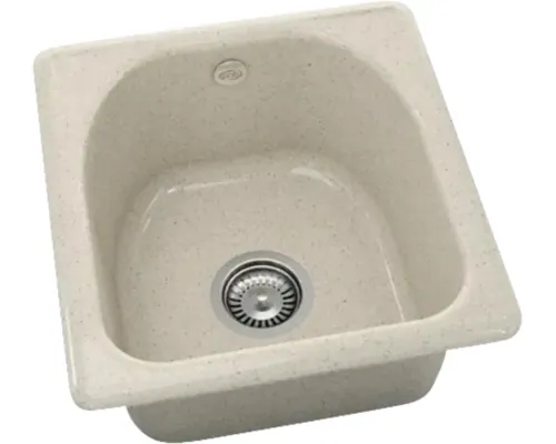 Chiuvetă bucătărie granixit 1 cuvă FAT Aspen 43x46 cm crem piatră buc