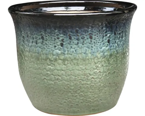 Ghiveci flori glazurat ceramică Ø 47,5 cm H 38 cm verde buc