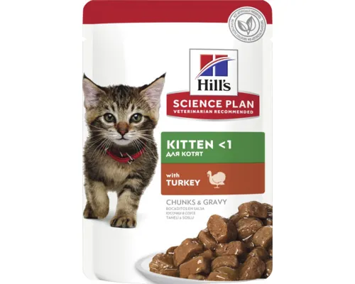 Hrană umedă pentru pisici Hill's Science Plan Feline Kitten cu Curcan 85 g buc