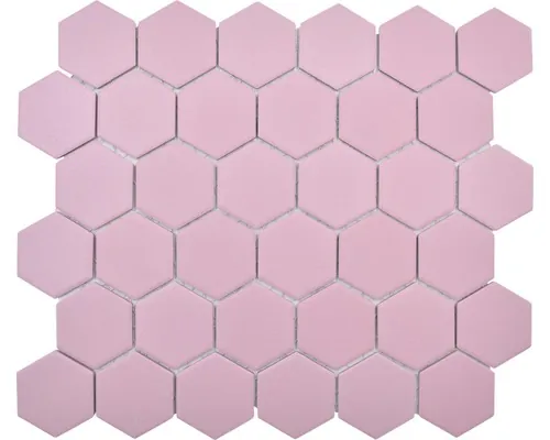 Mozaic piscină AT52 hexagon uni rose 32,5x28,1 cm buc