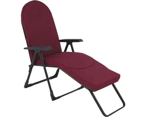 Şezlong plajă pliabil Modena 175x49,5x88 cm roșu buc