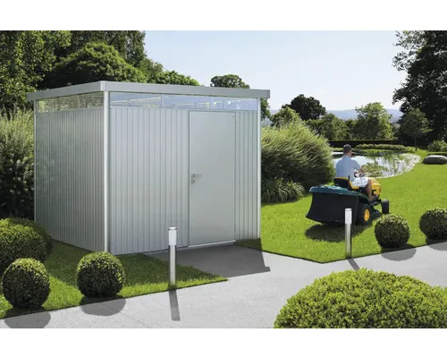 Magazie grădină Biohort HighLine H5 metal ușă standard 275x315 cm argintiu metalizat buc