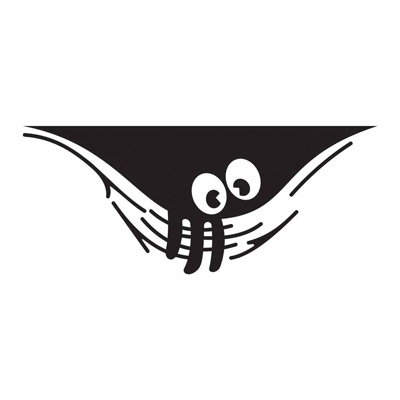 Sticker decorativ perete curious eyes, 50x20 cm, negru