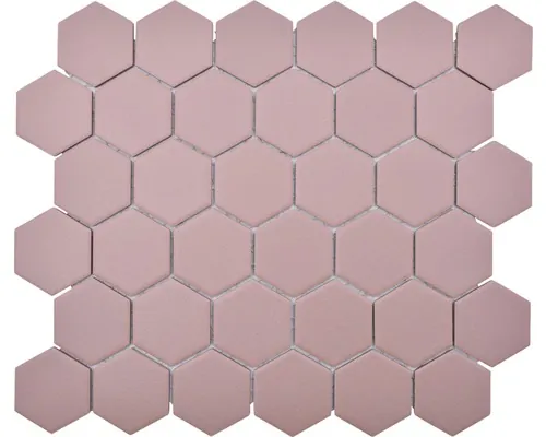 Mozaic piscină ceramic HX AT54 Hexagon Uni roșu cărămidă 32,5x28,1 cm buc
