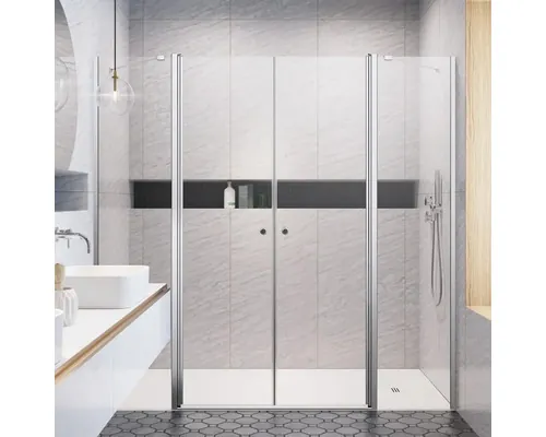 Ușă cabină duș Radaway Eos II DWD+2S 80x197 cm, sticlă transparentă, profil crom buc