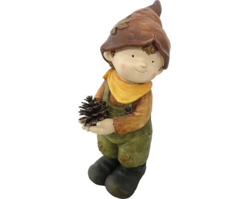 Figurină decorativă băiat cu con Lafiora H 40 cm maro buc