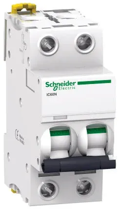 Siguranta automata modulara Schneider Electric iC60N A9F74202, 2P, 2 A, curba C