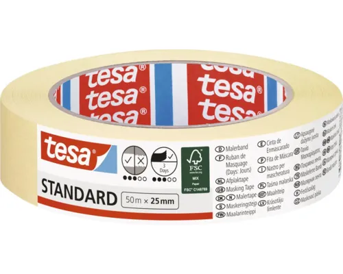 Bandă de mascare standard tesa 25 mm x 50 m buc