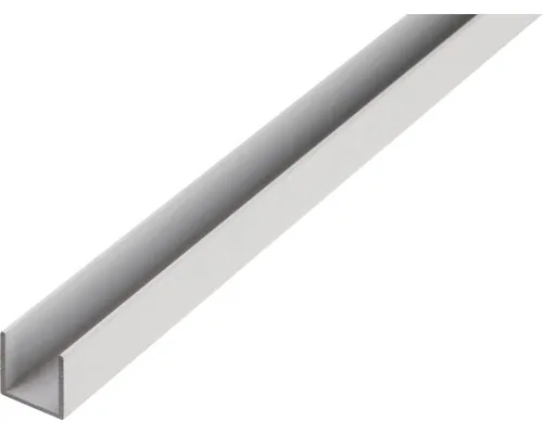 Profil aluminiu tip U Alberts 8x10x8x1 mm, lungime 2m, argintiu buc