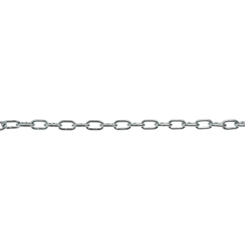 Lant din otel zinco-cromat, Cablero, pentru uz casnic / delimitari, cu za ovala, argintiu, 5.5 mm