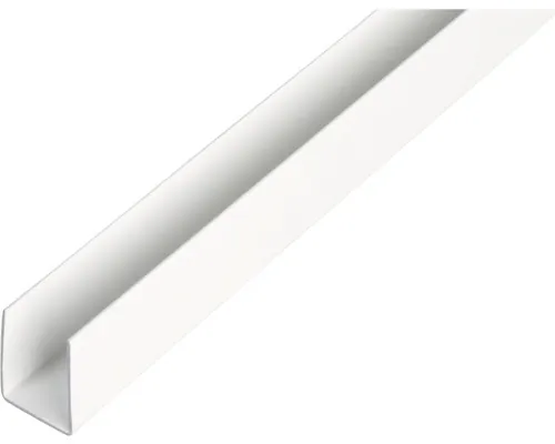 Profil plastic tip U Alberts 10x10x10x1 mm, lungime 2,6m, alb, PVC buc