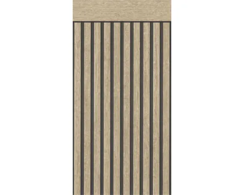 Bordură decorativă A.S. Création 39744-1 Wood panel maro deschis 5 m x 106 cm rola