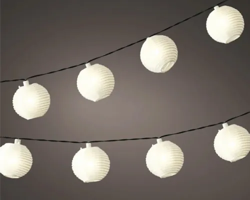 Ghirlandă Lumineo Solar din nailon alb cald buc