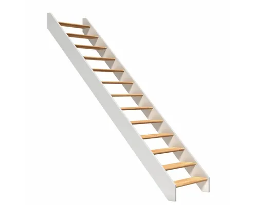 Scară laterală de interior Pertura Elenie fără balustradă 15 pași fag lăcuit buc