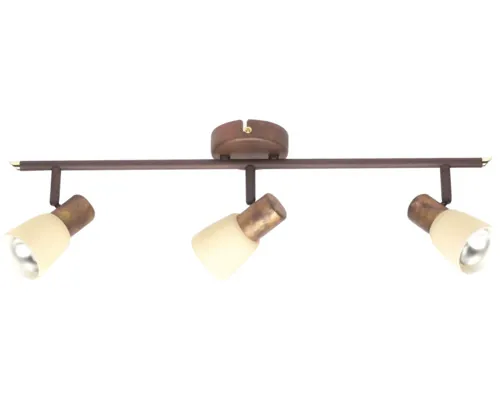 Șină spoturi Brilliant Luca E14 max. 3x40W, bej/cupru antic buc