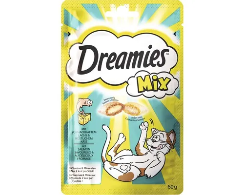 Snack pentru pisici Dreamies Mix somon cu brânză buc