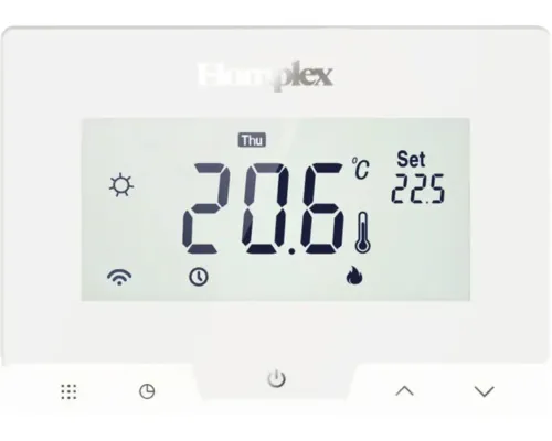 Termostat centrală programabil inteligent Homplex 19 wireless alb buc