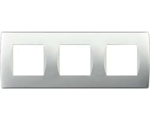 Ramă aparataje TEM Soft 3x2 module, argintiu buc