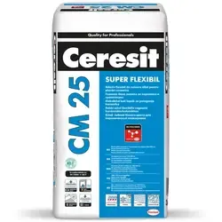 Adeziv gresie si faianta superflexibil alb cm25 25kg 1980341