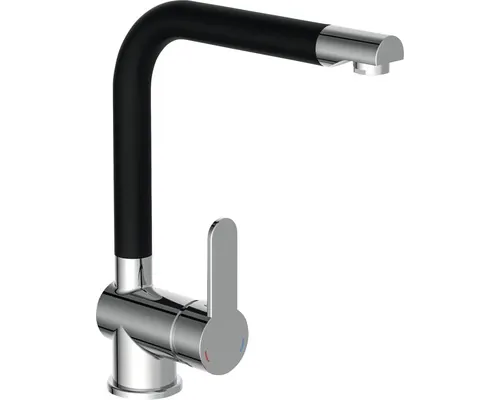 Baterie bucătărie monocomandă SCHÜTTE Rio crom/negru 79856 buc