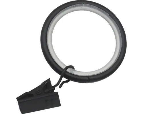 Inele cu clemă Gardinia Barock negru Ø 19 mm, set 10 buc. pac
