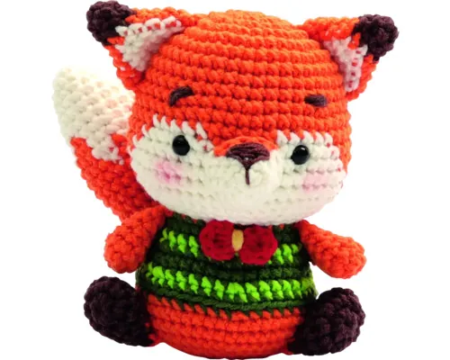 Set croșetat amigurumi Taku vulpe 13 cm buc