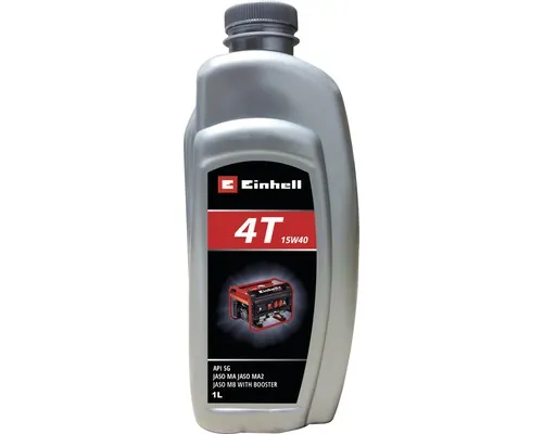Ulei de motor Einhell 4T SAE 15W40 API SG, 1 litru, pentru generatoare & mașini de grădinărit buc