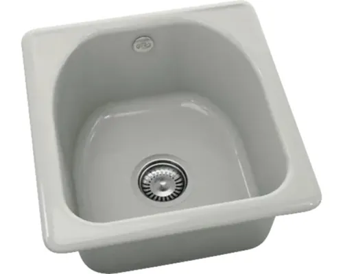 Chiuvetă bucătărie marmură compozită 1 cuvă FAT 43x46 cm gri inox buc