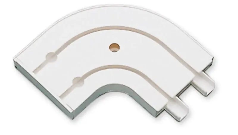 Cot exterior GE2, 5460, pentru prelungire sina cu 2 canale, PVC, alb, 13 cm punga