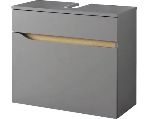 Dulap bază lavoar baie suspendat pelipal Capri 60 cm PAL gri mat 1 sertar buc
