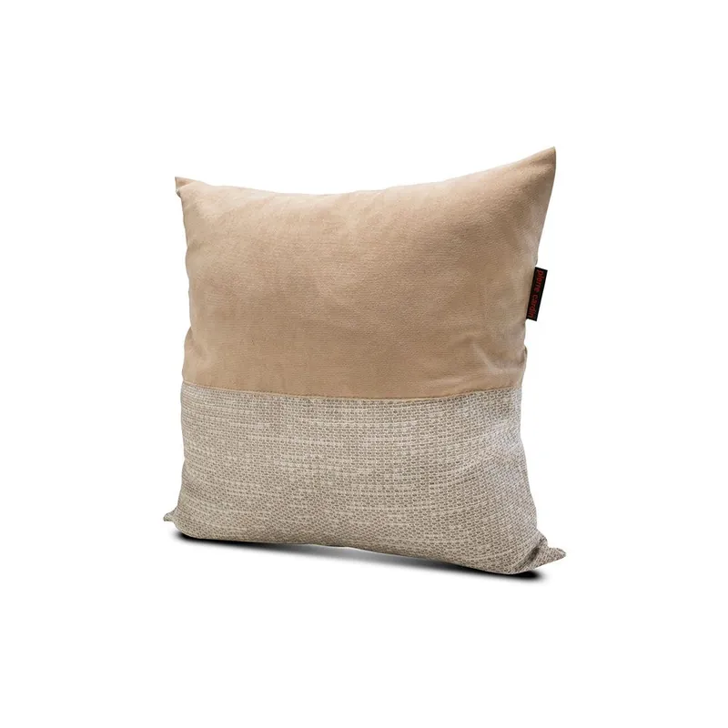 Fata de perna decorativa Sauvage, 45x45 cm, 70% bumbac, cu fermoar, bej/alb