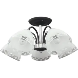 Lustra felicia crom+negru+alb 5xE27 60w EL0038044