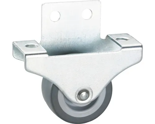 Roată metalică & plastic Tarrox Ø38mm, placă fixare 69x26 mm, montaj lateral, cu rulment buc