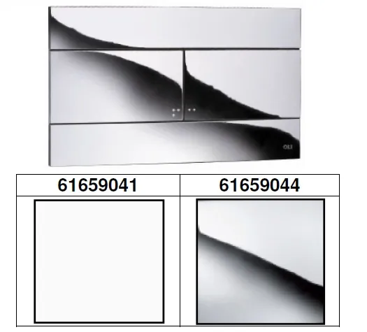 Clapeta de actionare, Oli, Evo 250, plastic, crom , lucios, 243x163x17mm
