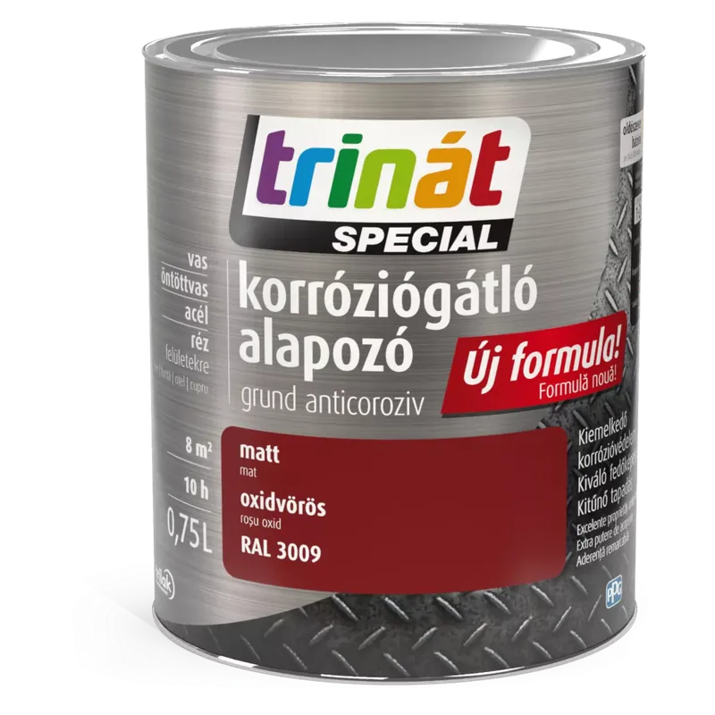 Grund pentru fier Trinát Special Grund Anticoroziv Rosu Oxid RAL 3009 0.75L