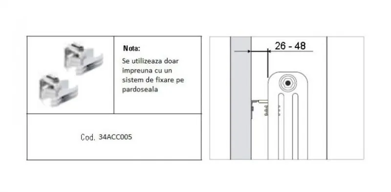 SISTEM MONTAJ LA PERETE ARDESIA SET