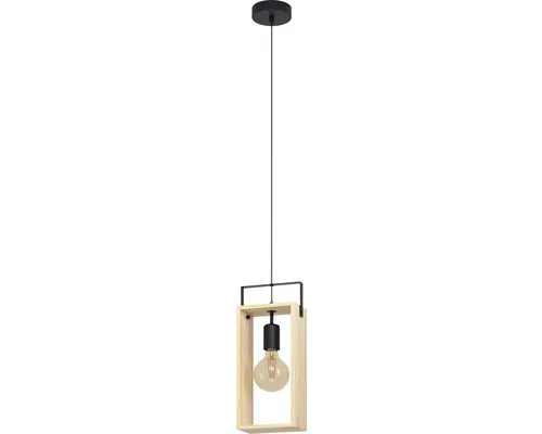 Pendul Eglo Famborough E27 max. 1x40W, negru/lemn buc