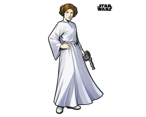 Sticker perete Komar Star Wars XXL Princess Leia 127x170 cm buc