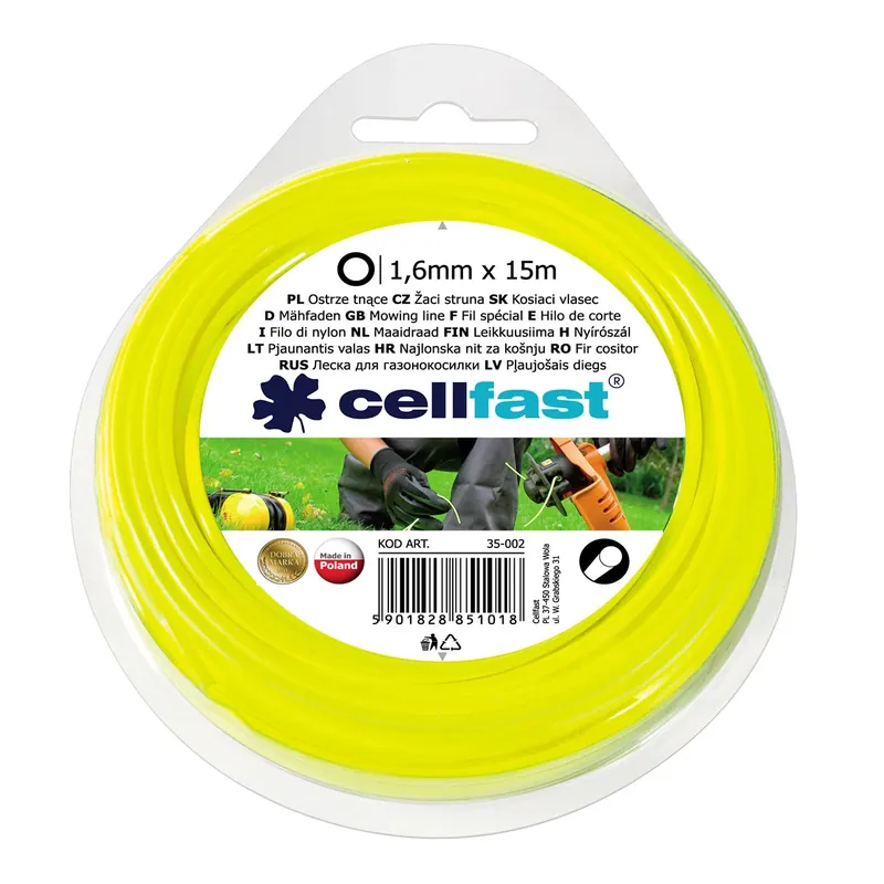 Fir motocoasa Cell Fast, profil rotund, PVC, 1.6 mm x 15 m buc