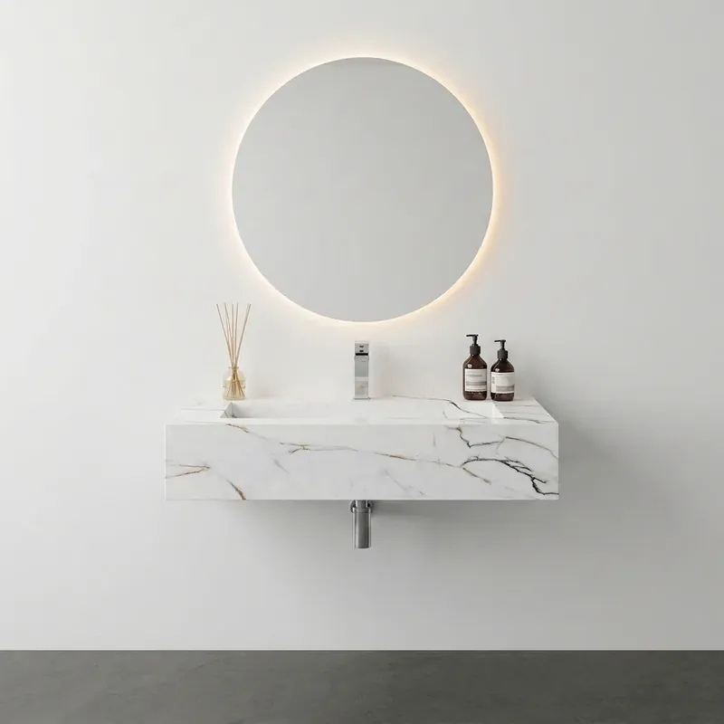 LAVOAR DIN CERAMICA TORANO MATE DORADO, 100X47X20 CM
